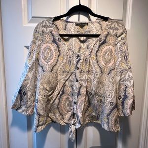 Gypsy- Paisley Blouse with Buttons